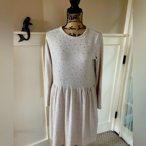 Zara knitted, dress with silver embellishment front